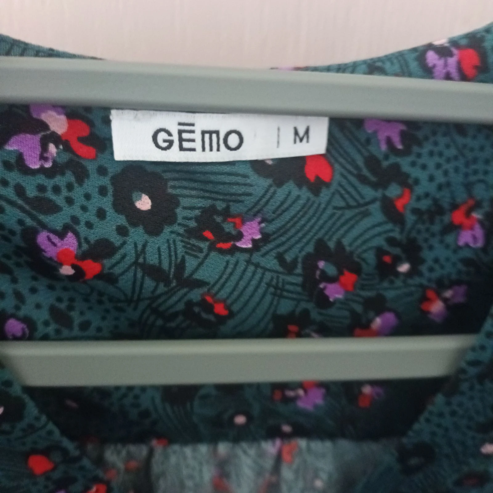 Bloemenblouse GÉMO – Maat 38 (M) – Eenden Groen / Transparante mouwen – photo 8